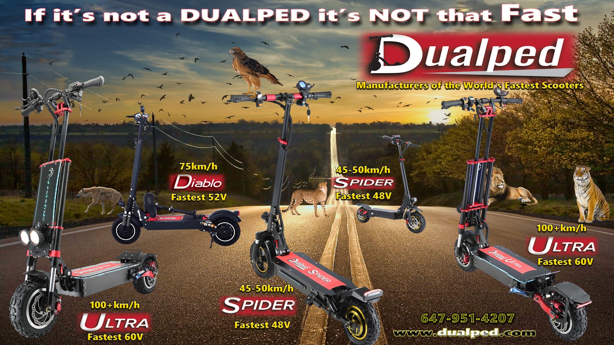 Dualped Ultra The World's Fastest 60V Electric Scooter..ONLY $1999 USD