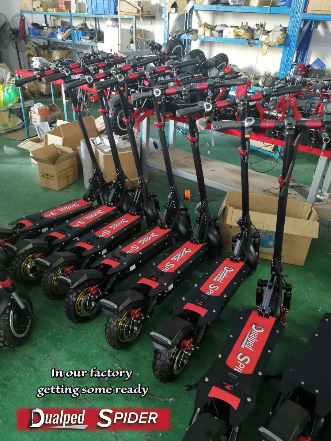 Dualped Spider 48V 1000W up to 50km/h 31mph with Turning Signals, Lit Deck, Mobile Phone USB Charging port & Seat Included - ONLY $999 USD