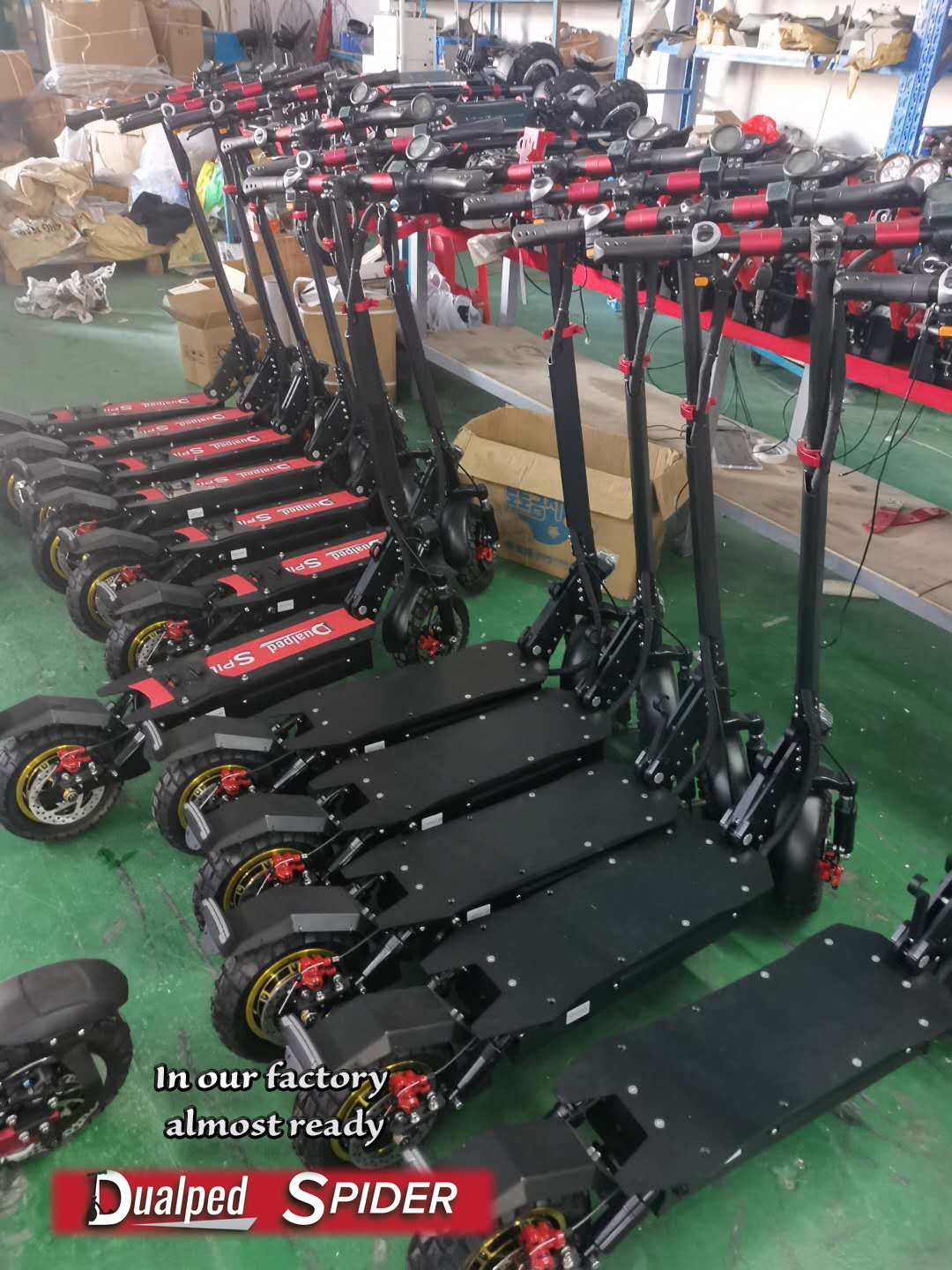 Dualped Spider 48V 1000W up to 50km/h 31mph with Turning Signals, Lit Deck, Mobile Phone USB Charging port & Seat Included - ONLY $999 USD