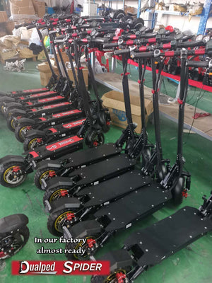 Dualped Spider 48V 1000W up to 50km/h 31mph with Turning Signals, Lit Deck, Mobile Phone USB Charging port & Seat Included - ONLY $999 USD