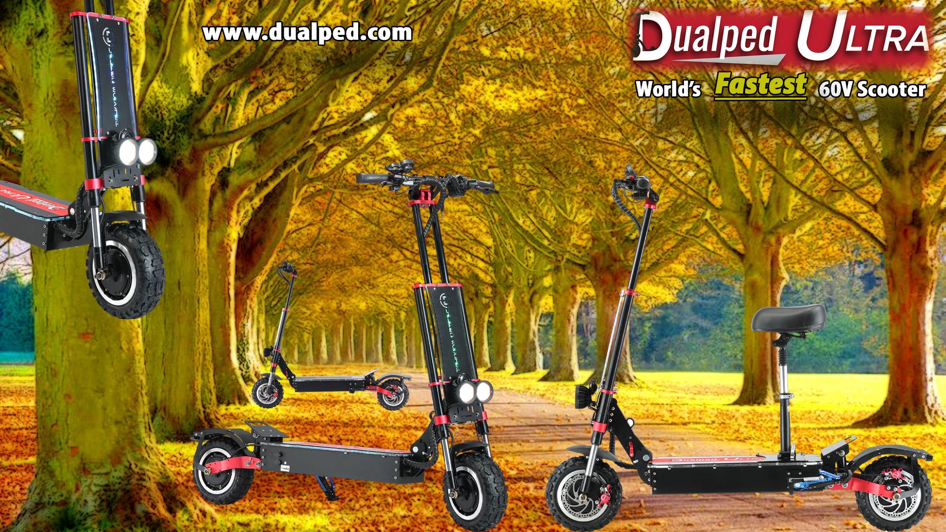 Dualped Ultra The World's Fastest 60V Electric Scooter..ONLY $1999 USD